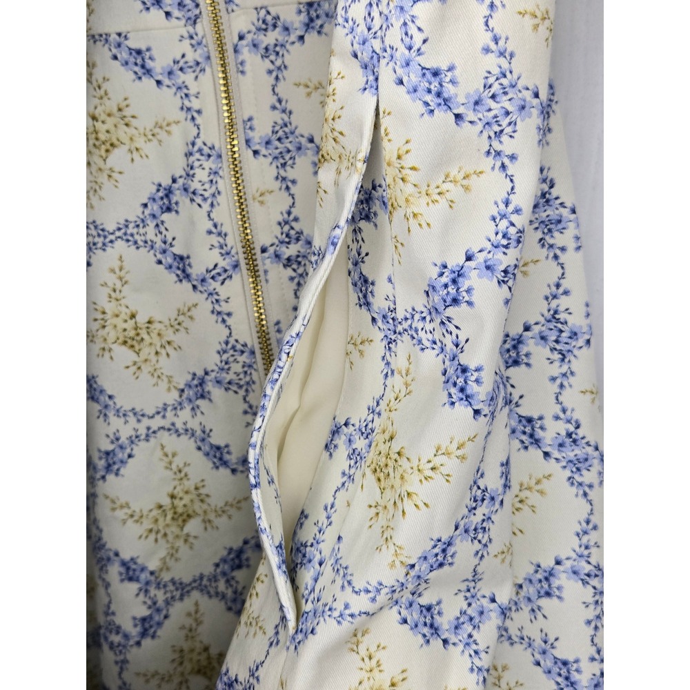 Draper James Floral Front Zip Fit and Flare Mae Dress Size 14 - Picture 4 of 11